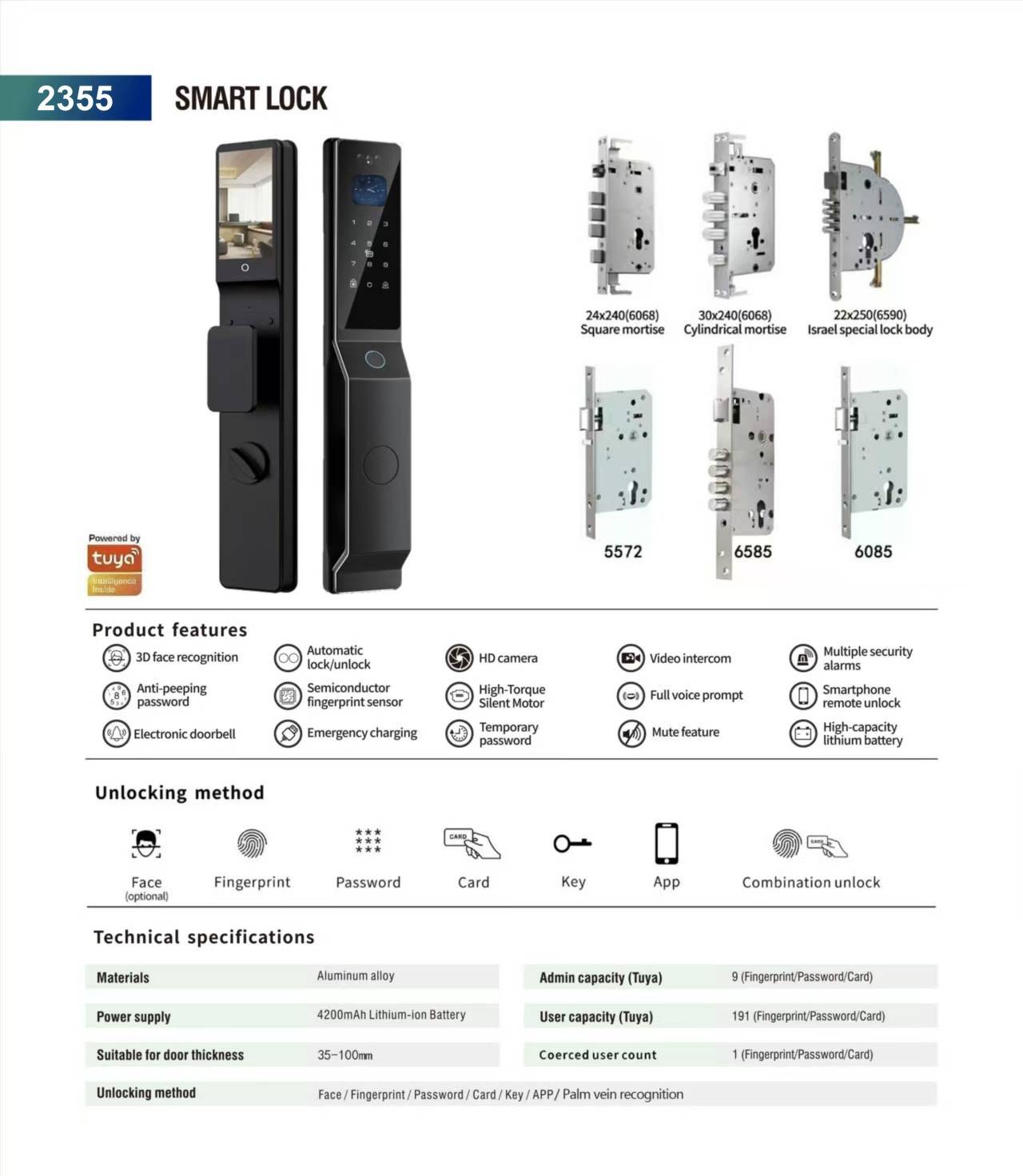 2355 specification sheet