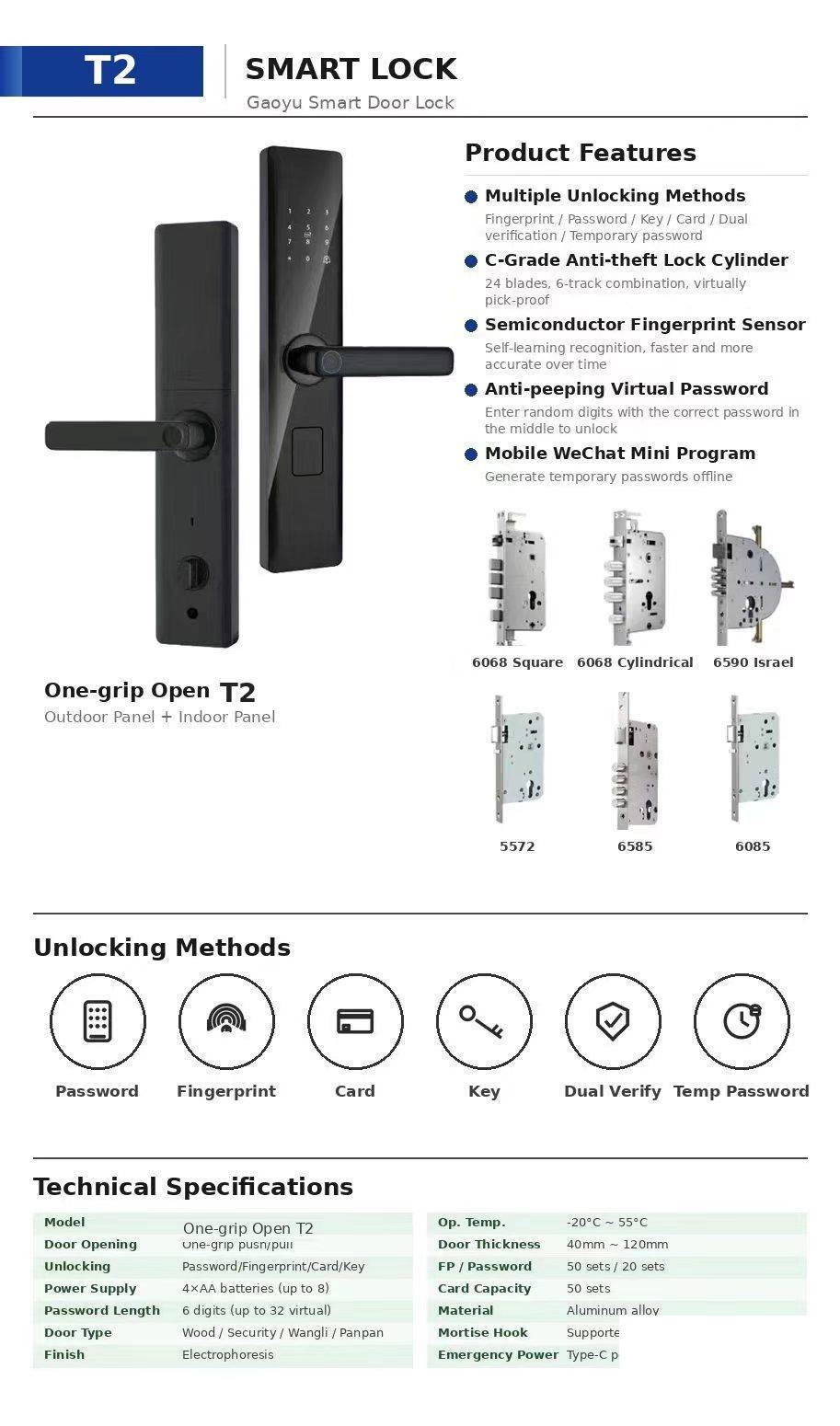 T2 specification sheet